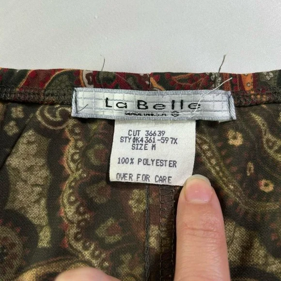La Belle vintage boho paisley knee length skirt M - Picture 5 of 8
